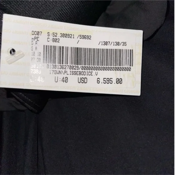 Giorgio Armani Black Strapless Dress - Picture 3 of 6